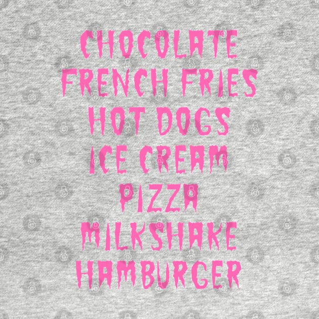 Chocolate French Fries Hot Dogs Ice Cream Piffa Milkshake Hamburger by hothippo